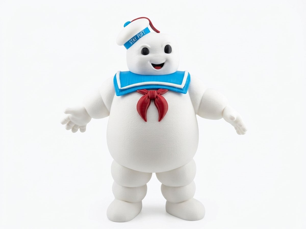 Stay Puft Marshmallow Man stampato in 3D